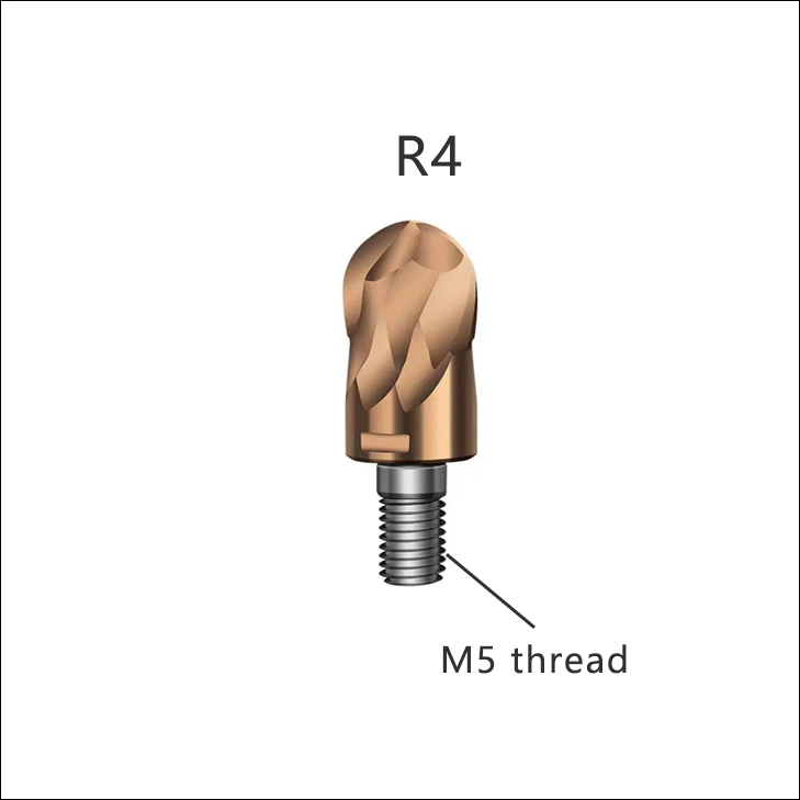 2 Flute Ball Nose End Mill with Irregular Helix Flute Exchangeable Head End Mill Indexable ball nose end mill Shandong Denso Pricision Tools Co.,Ltd.